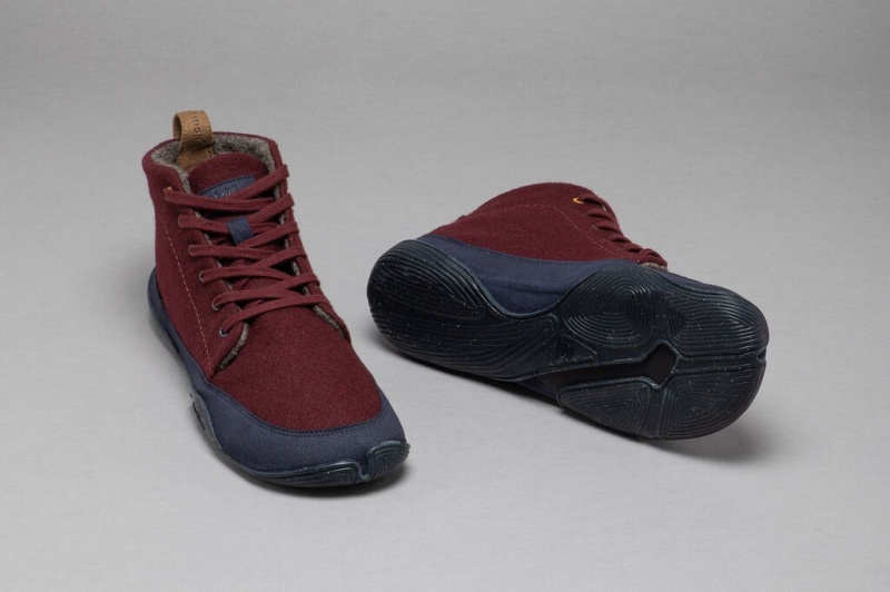 Men's Wildling Douro Winter Shoes Dark Red / Navy | Israel-GMNTOK304